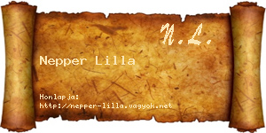 Nepper Lilla névjegykártya