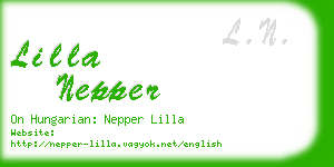 lilla nepper business card